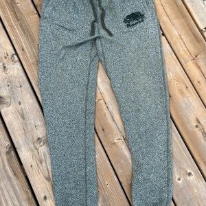Roots Gray Joggers with Tapered Leg and Soft Knit Fabric